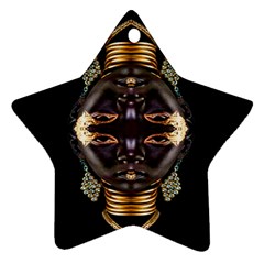 African Goddess Star Ornament (two Sides)