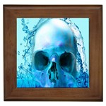 Skull In Water Framed Ceramic Tile Front