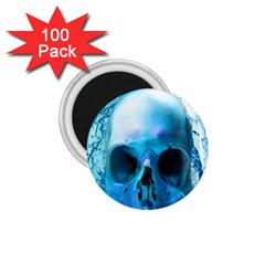 Skull In Water 1 75  Button Magnet (100 Pack) by icarusismartdesigns