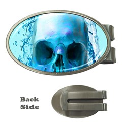 Skull In Water Money Clip (oval) by icarusismartdesigns