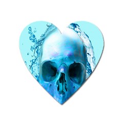 Skull In Water Magnet (heart) by icarusismartdesigns