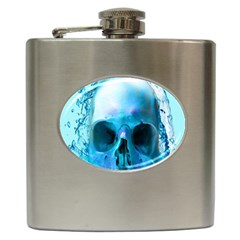 Skull In Water Hip Flask by icarusismartdesigns