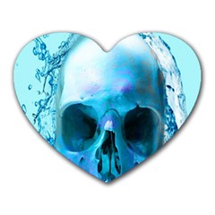 Skull In Water Mouse Pad (heart) by icarusismartdesigns