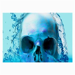 Skull In Water Glasses Cloth (large, Two Sided) by icarusismartdesigns