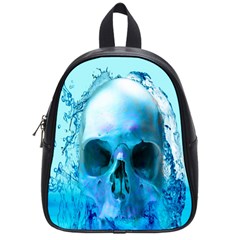 Skull In Water School Bag (small) by icarusismartdesigns