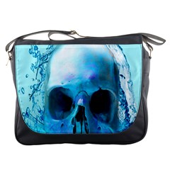 Skull In Water Messenger Bag by icarusismartdesigns