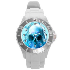 Skull In Water Plastic Sport Watch (large) by icarusismartdesigns