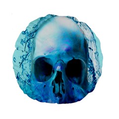 Skull In Water 15  Premium Round Cushion  by icarusismartdesigns