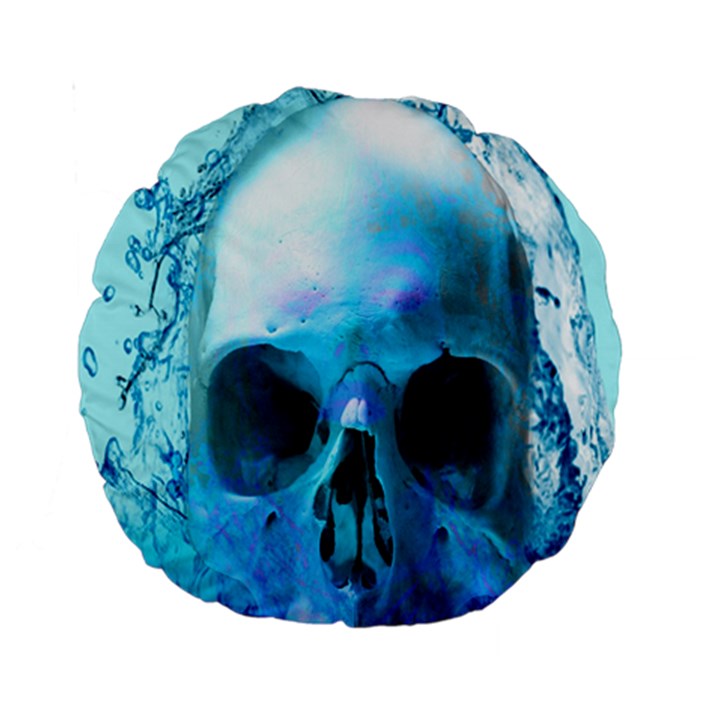 Skull In Water 15  Premium Round Cushion 