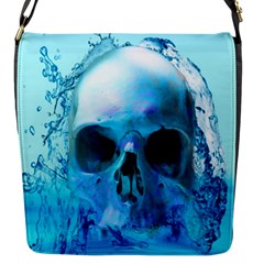 Skull In Water Flap Closure Messenger Bag (small) by icarusismartdesigns