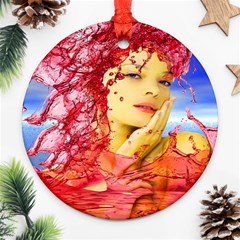 Tears Of Blood Round Ornament