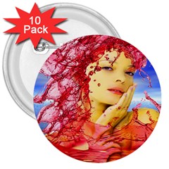 Tears Of Blood 3  Button (10 Pack)