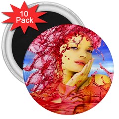 Tears Of Blood 3  Button Magnet (10 Pack)