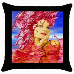 Tears Of Blood Black Throw Pillow Case