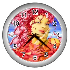 Tears Of Blood Wall Clock (silver)