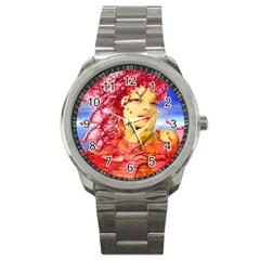 Tears Of Blood Sport Metal Watch by icarusismartdesigns