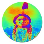 Sitting Bull Magnet 5  (Round) Front