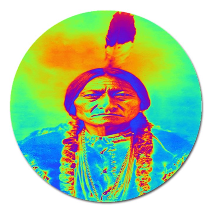 Sitting Bull Magnet 5  (Round)