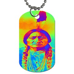 Sitting Bull Dog Tag (two-sided)  by icarusismartdesigns