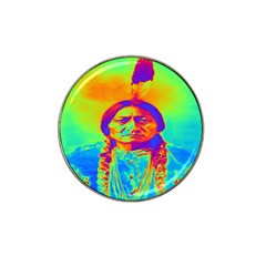 Sitting Bull Golf Ball Marker (for Hat Clip) by icarusismartdesigns