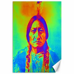 Sitting Bull Canvas 12  X 18  (unframed) by icarusismartdesigns