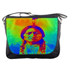 Sitting Bull Messenger Bag by icarusismartdesigns