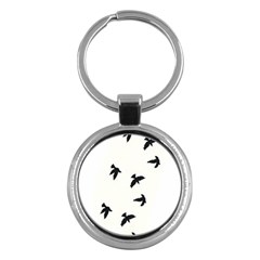 Waterproof Temporary Tattoo -----three Birds Key Chain (round) by zaasim