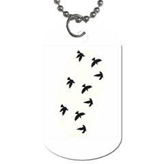 Waterproof Temporary Tattoo -----three Birds Dog Tag (one Sided)