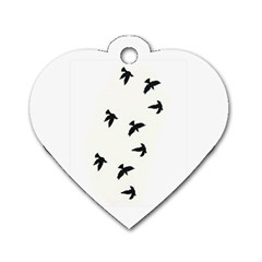 Waterproof Temporary Tattoo -----three Birds Dog Tag Heart (two Sided) by zaasim