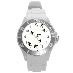 Waterproof Temporary Tattoo -----three Birds Plastic Sport Watch (large)