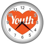 Youth Concept Design 01 Wall Clock (Silver) Front