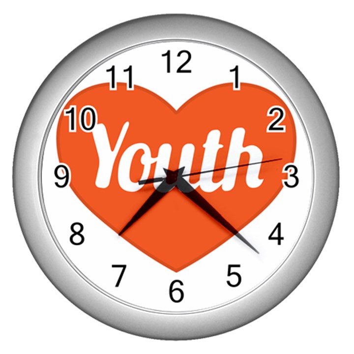 Youth Concept Design 01 Wall Clock (Silver)