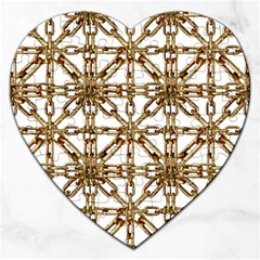 Chain Pattern Collage Jigsaw Puzzle (heart) by dflcprints