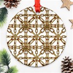 Chain Pattern Collage Round Ornament (Two Sides) Front