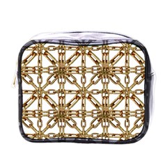 Chain Pattern Collage Mini Travel Toiletry Bag (One Side)