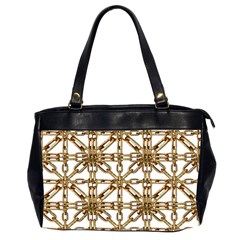 Chain Pattern Collage Oversize Office Handbag (Two Sides)