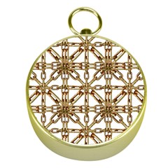 Chain Pattern Collage Gold Compass