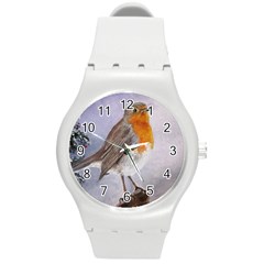 Robin On Log Plastic Sport Watch (medium)