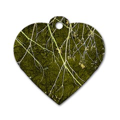 Wild Nature Collage Print Dog Tag Heart (One Sided) 