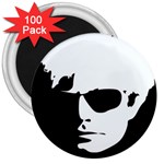 Warhol 3  Button Magnet (100 pack) Front