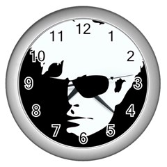 Warhol Wall Clock (silver) by icarusismartdesigns