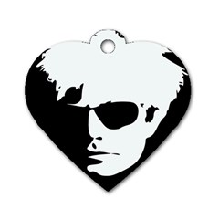 Warhol Dog Tag Heart (one Sided)  by icarusismartdesigns