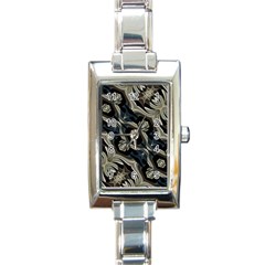 Fancy Ornament Print Rectangular Italian Charm Watch by dflcprints