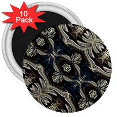 Fancy Ornament Print 3  Button Magnet (10 Pack) by dflcprints