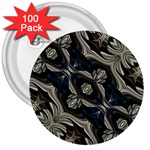 Fancy Ornament Print 3  Button (100 pack) Front