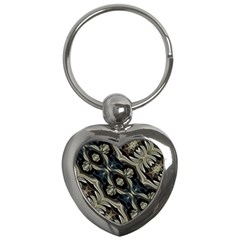 Fancy Ornament Print Key Chain (heart)