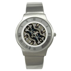 Fancy Ornament Print Stainless Steel Watch (slim) by dflcprints