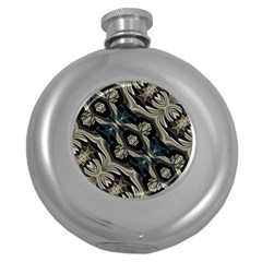 Fancy Ornament Print Hip Flask (round) by dflcprints