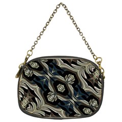 Fancy Ornament Print Chain Purse (two Sided) 