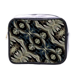 Fancy Ornament Print Mini Travel Toiletry Bag (one Side) by dflcprints